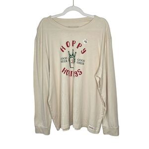 Life is Good Hoppy Holidays Beer Long Sleeve T-Shirt XL